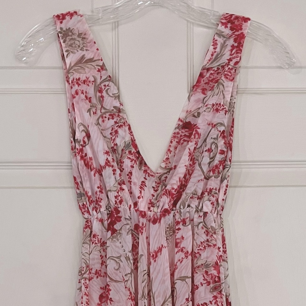 🌸3/$25 Gilligan & O’Malley Pink & Red Floral Babydoll Chemise Nightgown, Size S - Picture 5 of 11